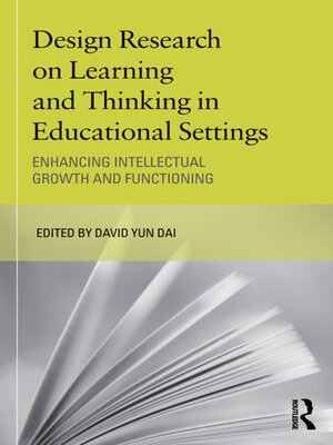cover image of Design Research on Learning and Thinking in Educational Settings